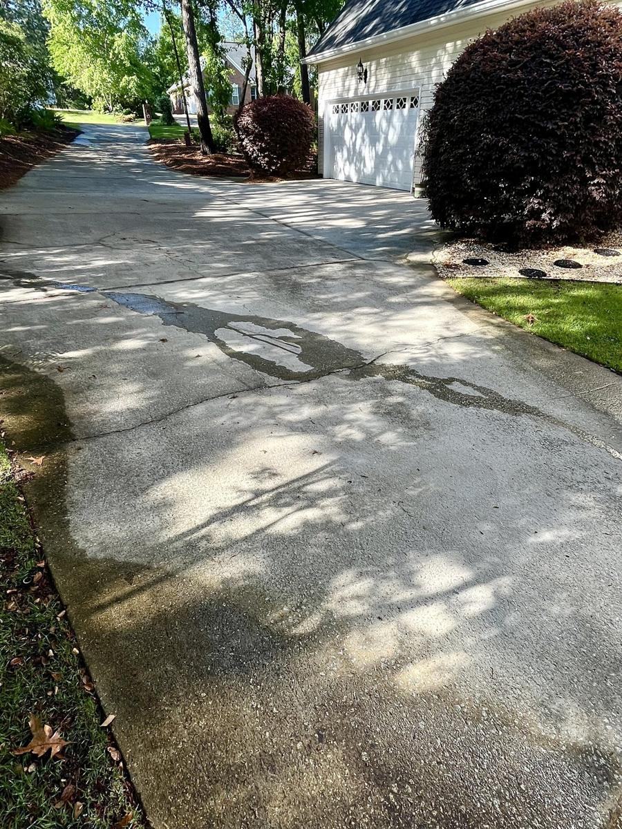 Stained Driveway before