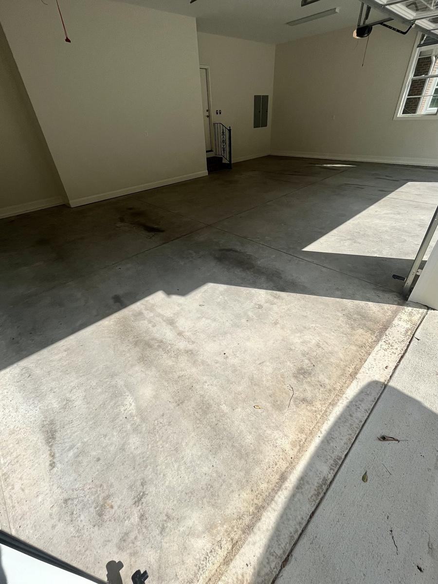 Garage Stain before