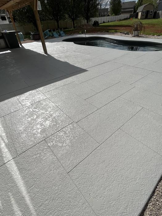 Concrete overlay project by Elite Surfaces in Charlotte NC