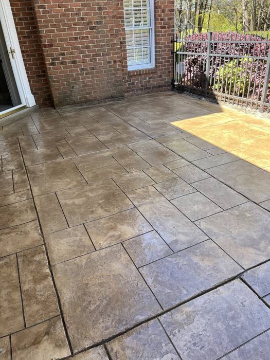 Concrete overlay project by Elite Surfaces in Charlotte NC