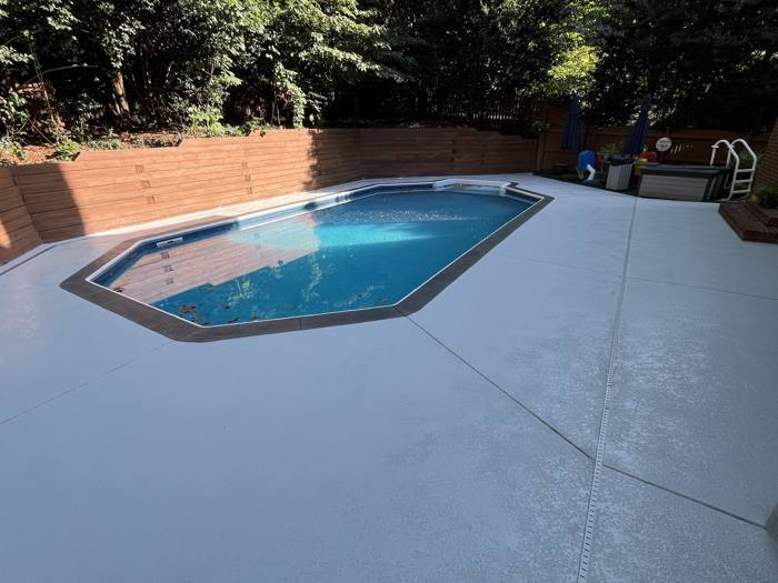 Concrete overlay project by Elite Surfaces in Charlotte NC