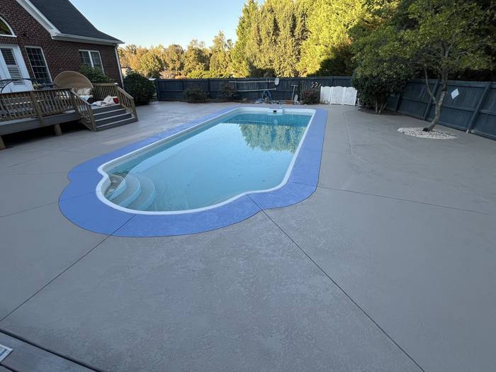 Concrete overlay project by Elite Surfaces in Charlotte NC