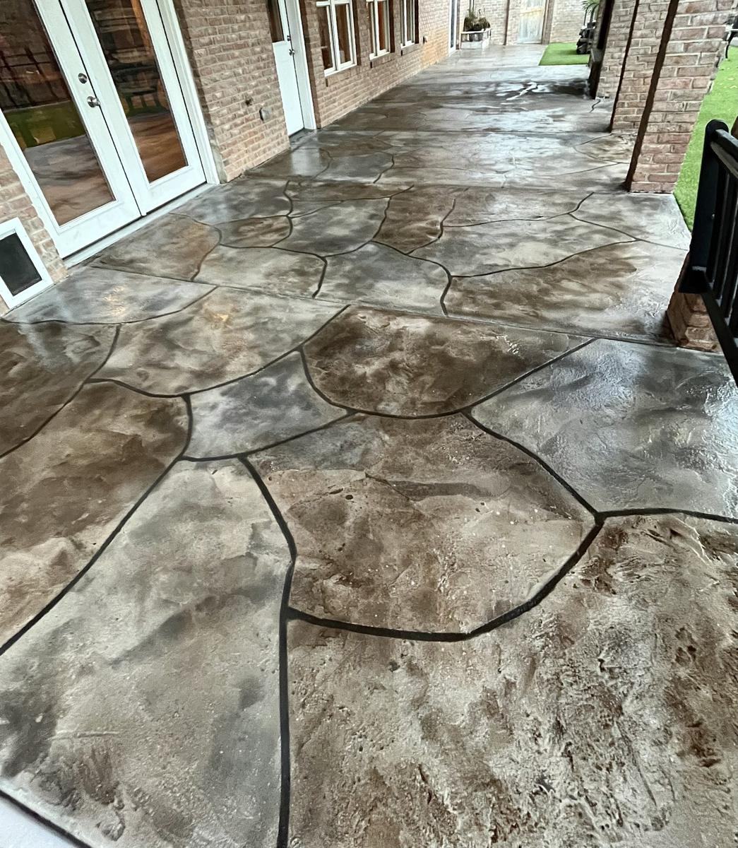 Covered Porch Flagstone after, by Elite Surfaces