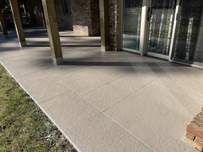 Concrete overlay project by Elite Surfaces in Charlotte NC