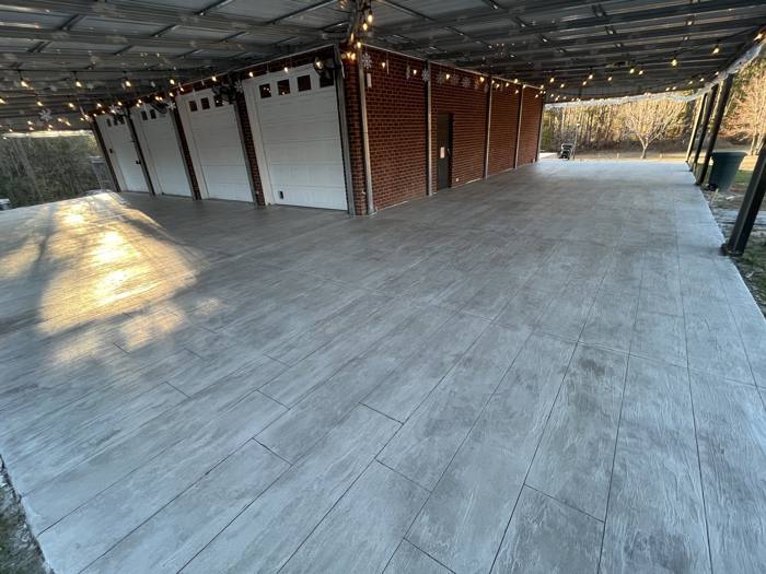 Covered patio slate overlay in Charlotte NC
