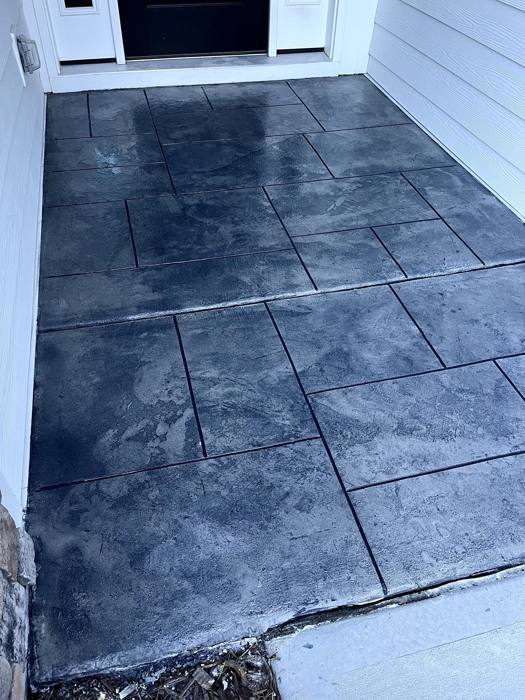 Blue slate entry overlay in Charlotte NC